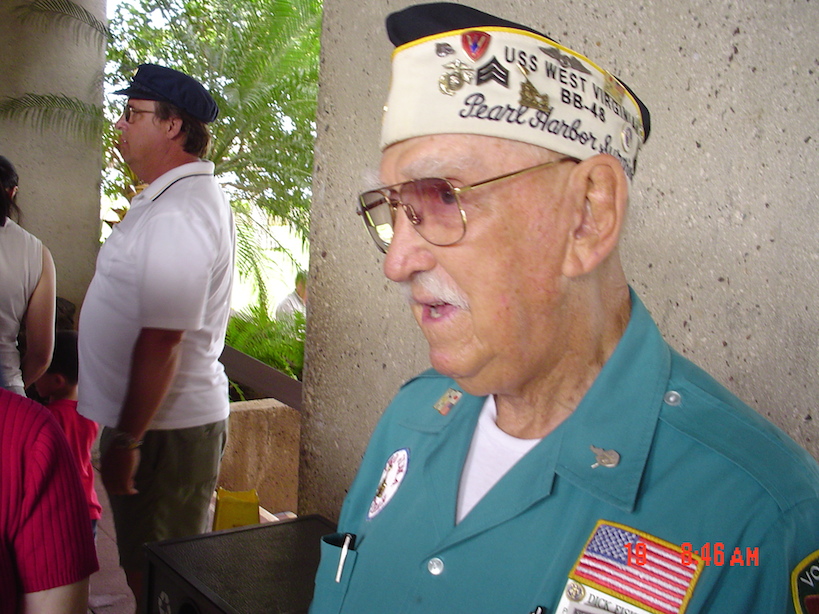 Our special guide, a veteran from the USS West Virginia