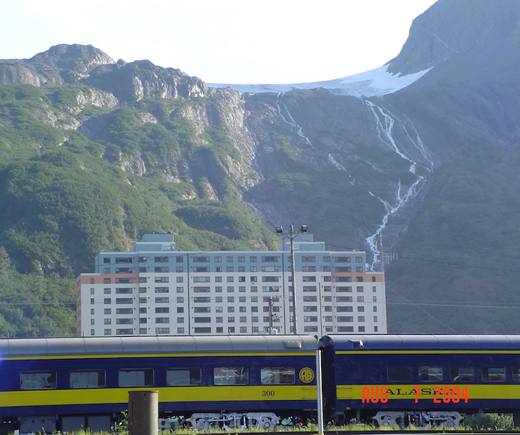 The Alaska Railroad leaving Whittier