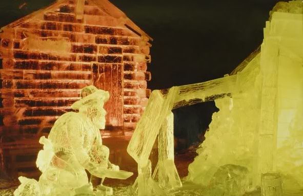 A miner in the Fairbanks Ice Museum