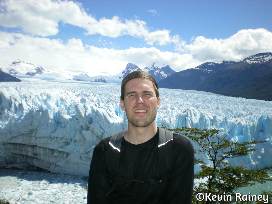 Posing for a photo in front of the giant