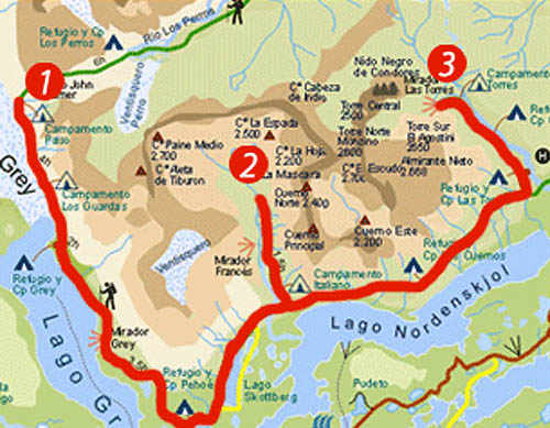 A map of the Circuito W