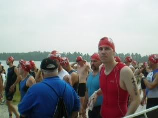 Nervous energy before the swim