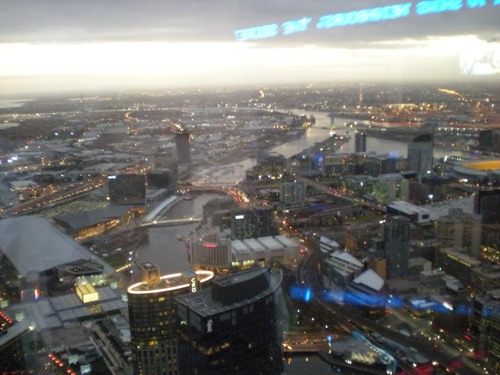 At the top of the Eureka Tower