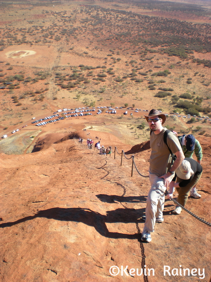 The descent is steep