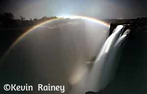 Moonbow over Victoria Falls