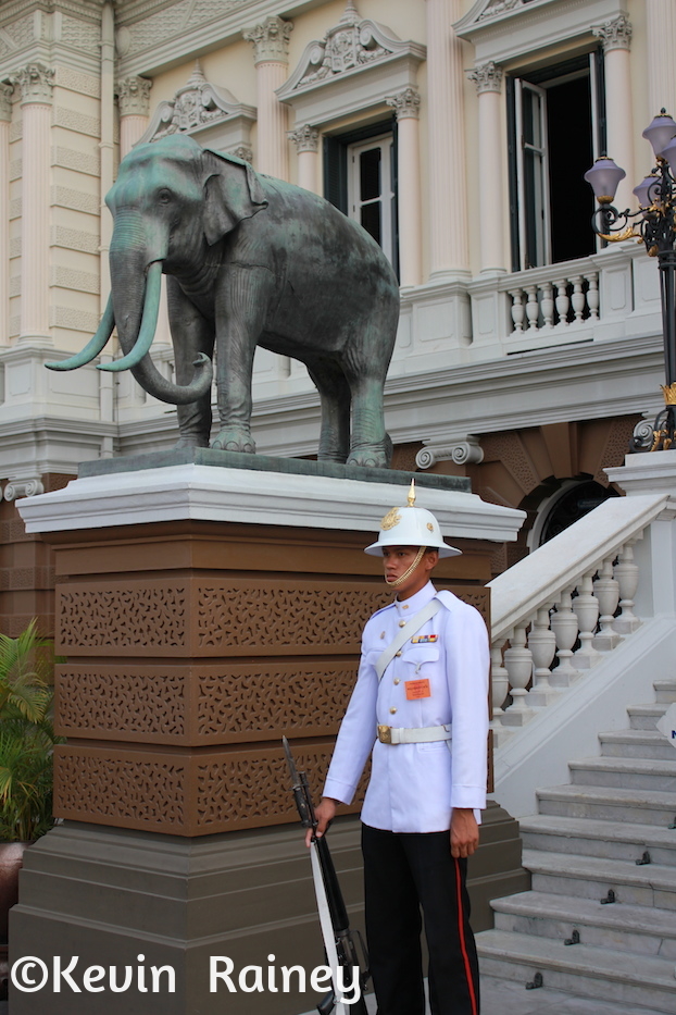 Guard in front of the palace
