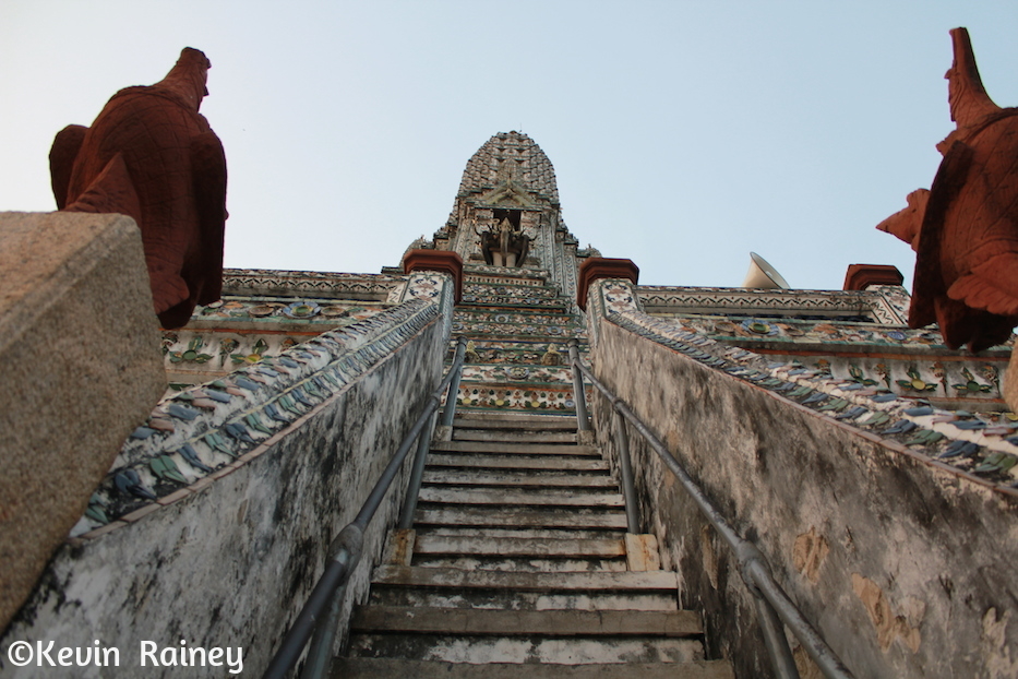 Climbing up Wat Arun