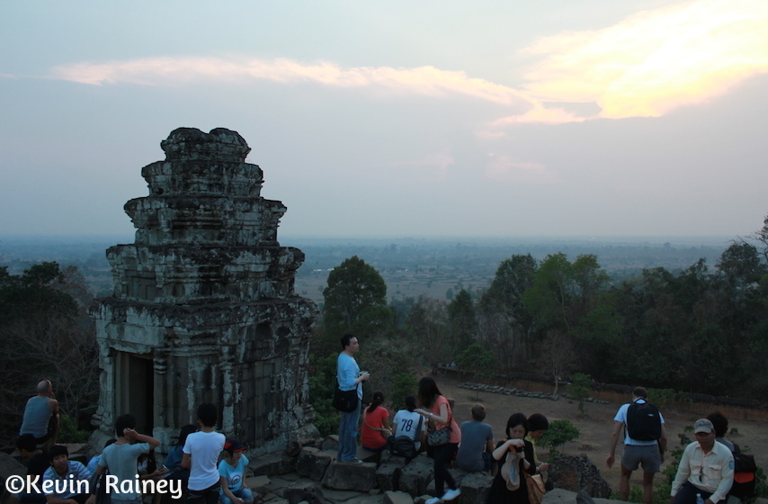 Sunset view of Angkor Wat from Phnom Bakheng