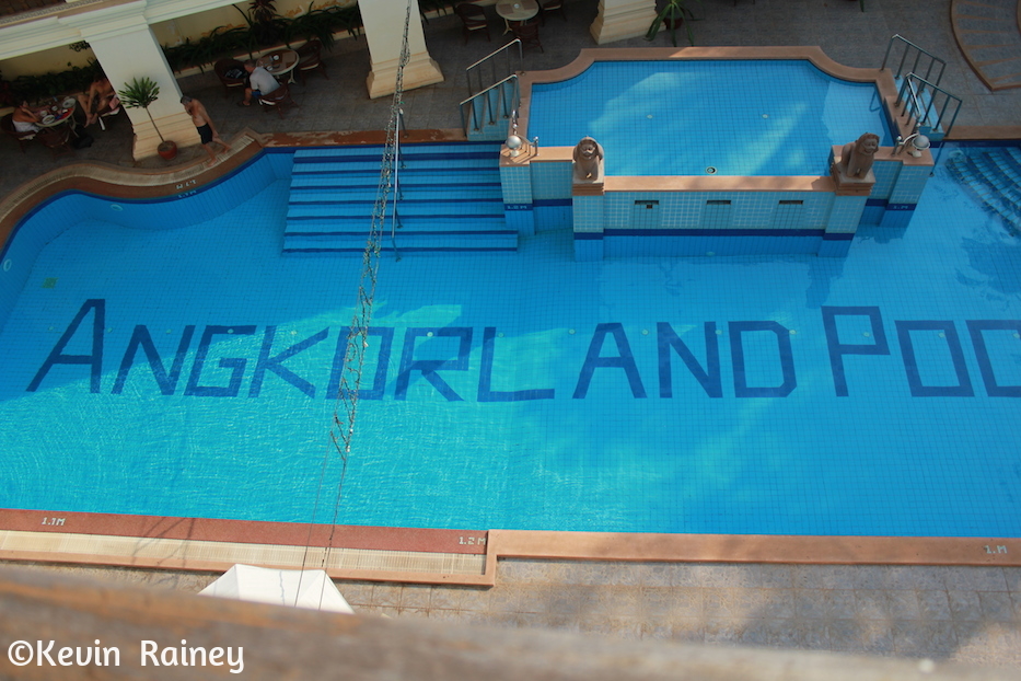 Angkorland Hotel pool from my room
