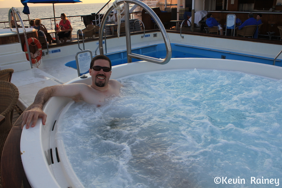 Soaking on the deck of the Windsurf enjoying a spectacular Aegean sunset
