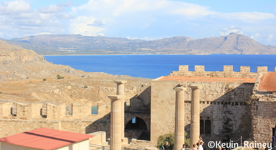 The Aegean view from Lindos