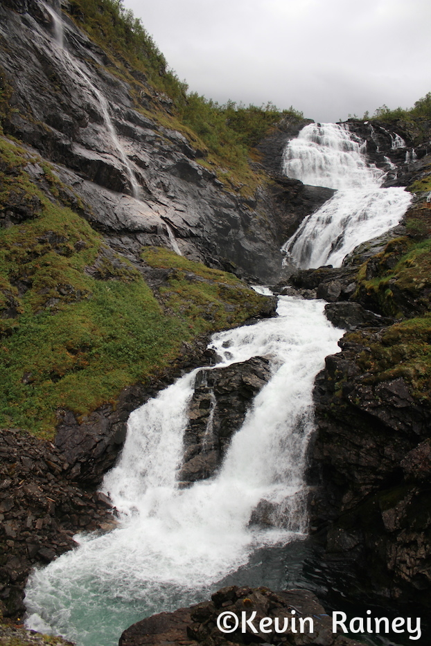 The beautiful Kjosfossen waterfall