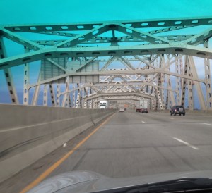 The JFK Memorial Bridge across the Ohio River